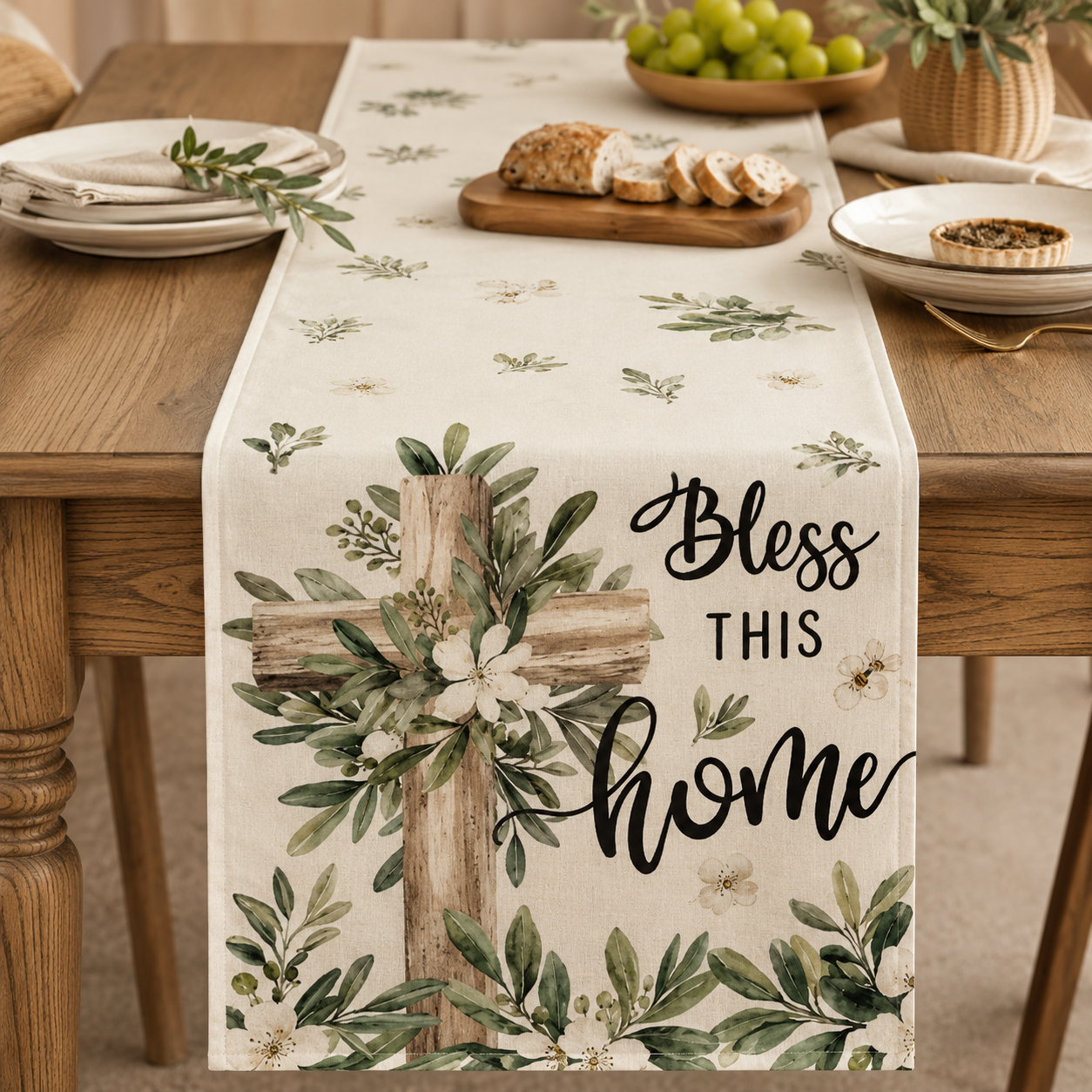 Olive Branch Table Runner