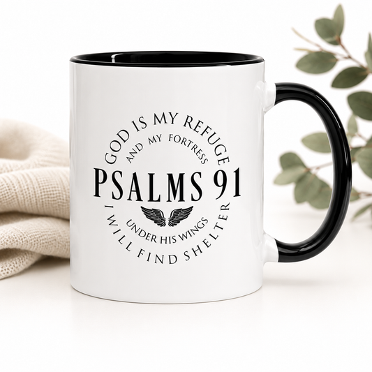 Psalm 91 – My Refuge Mug